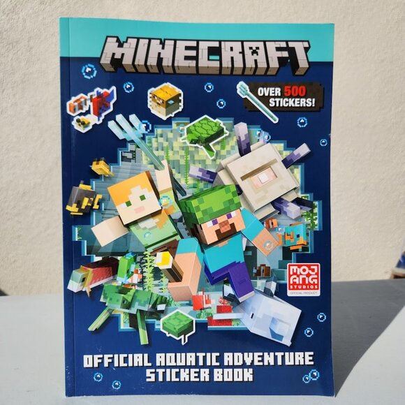 NEW Minecraft Official Aquatic Ocean Adventure Sticker Book 500 stickers - Picture 1 of 13